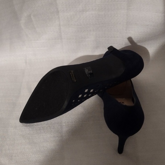 Unisa Women's Navy-Blue Fabric Upper Pumps Heels Size 10 - Picture 4 of 5